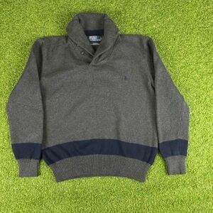 Polo-ralph-lauren Men's Grey and Navy Jumper